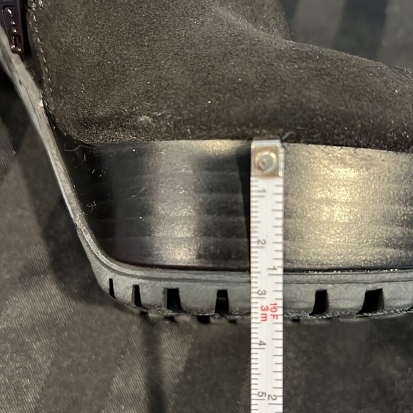 Women's High Heel platform Booties Black Suede, cinti , Made In Italy Size 38 - Picture 7 of 7